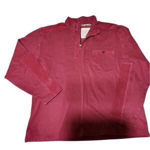 Orvis Burgundy mock neck Heather pullover Sweater L